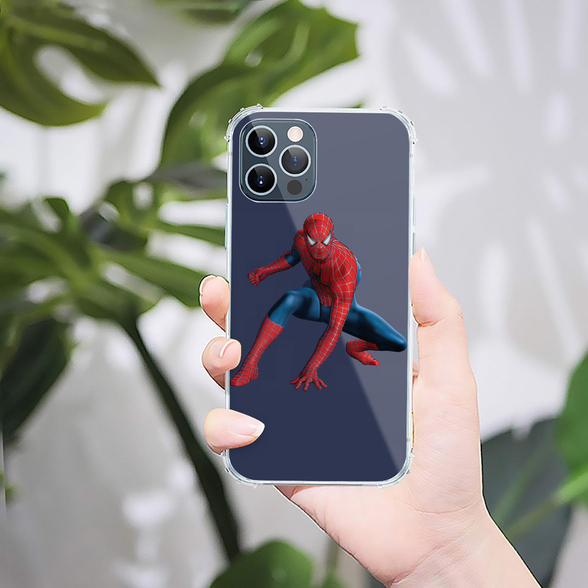 （画像用） Spider Man スパイダーマン 【iPhone 12シリーズ対応】透明スマホケース（クリアソフトケース）